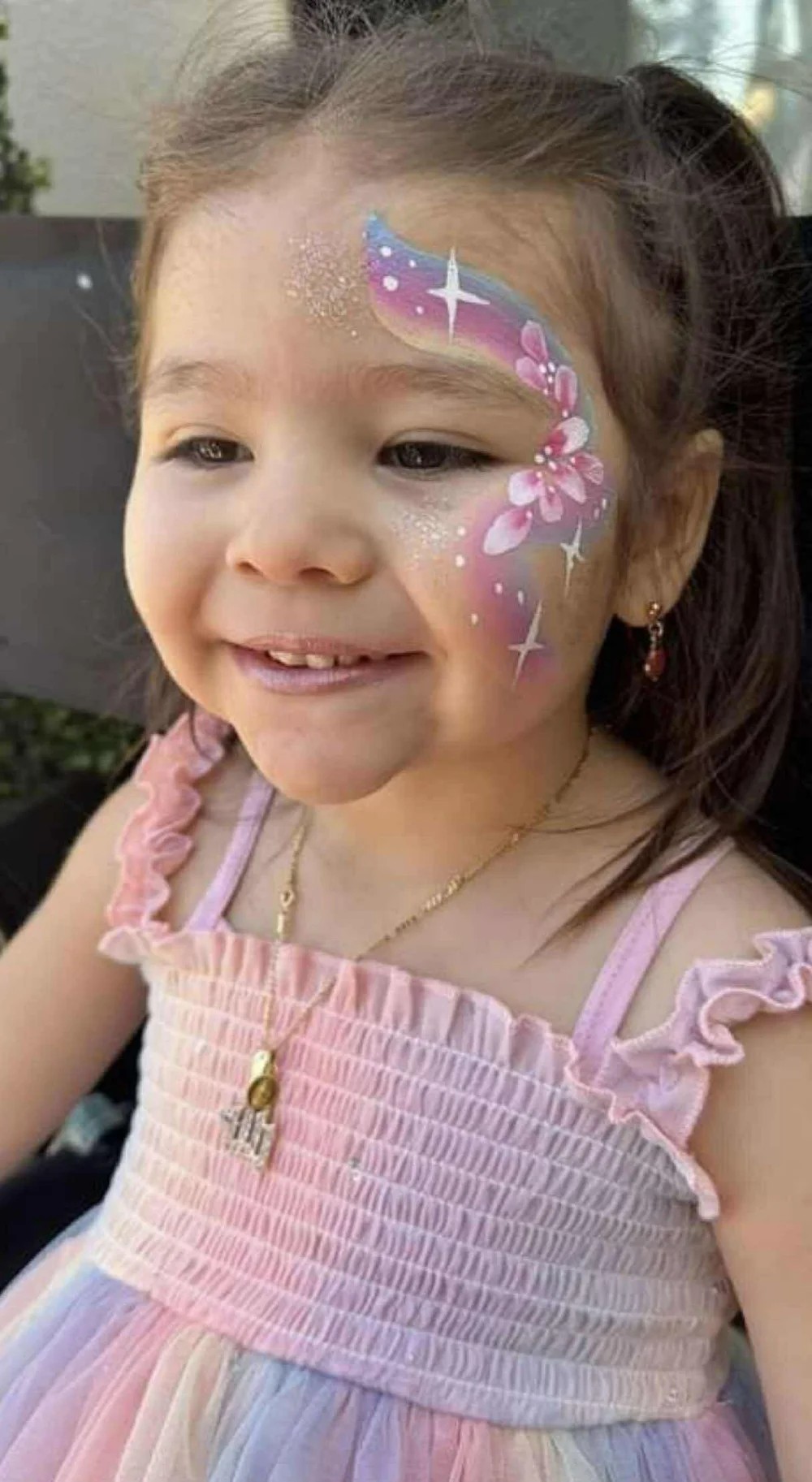 Professional face painting at a Texas birthday party