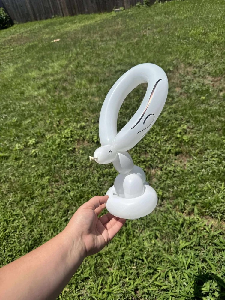 Professional balloon twisting sculpture at a kids party in Texas