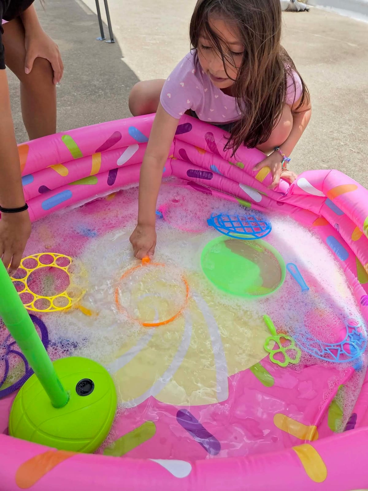 Kids enjoying a bubble party at a Texas event