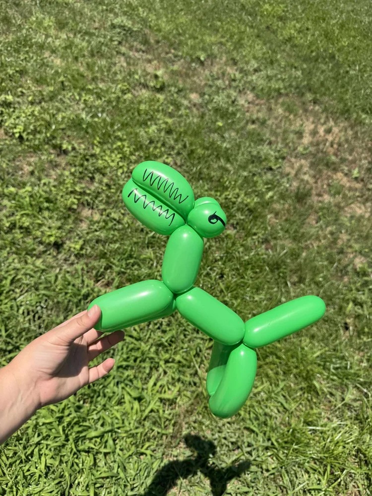 Dragon balloon sculpture for a kids event in Texas